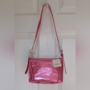 NWT Free People Pink Metallic Shoulder Bag